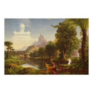 The Voyage of Life: Youth, 1842 (oil on canvas) Perfect Poster
