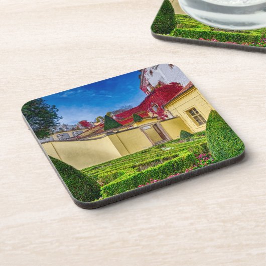 The Vrtba Garden Fall Hard Plastic Coaster Bier Onderzetter (Linkerzijde)