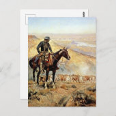 "The Wagon Boss" door Charles M Russell Briefkaart (Voorkant / Achterkant)