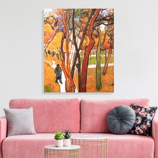 The Walk: Falling Leaves by Vincent van Gogh Canvas Afdruk (Insitu (Woonkamer))