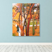 The Walk: Falling Leaves by Vincent van Gogh Canvas Afdruk (Insitu (Houten vloer))
