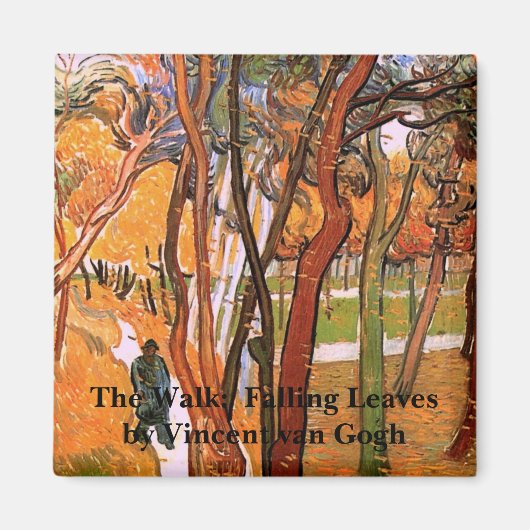 The Walk: Falling Leaves by Vincent van Gogh Magneet (Voorkant)