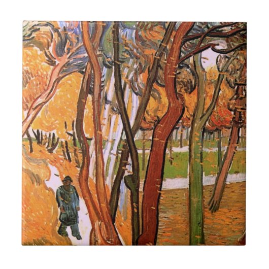 The Walk: Falling Leaves by Vincent van Gogh Tegeltje (Voorkant)