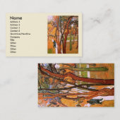 The Walk: Falling Leaves by Vincent van Gogh Visitekaartje (Voorkant / Achterkant)