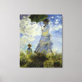 The Walk, Lady met Parasol Canvas Afdruk (Voorkant)