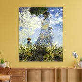 The Walk, Lady met Parasol Canvas Afdruk (Insitu (Woonkamer))