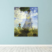 The Walk, Lady met Parasol Canvas Afdruk (Insitu (Houten vloer))