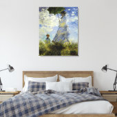 The Walk, Lady met Parasol Canvas Afdruk (Insitu (Slaapkamer))