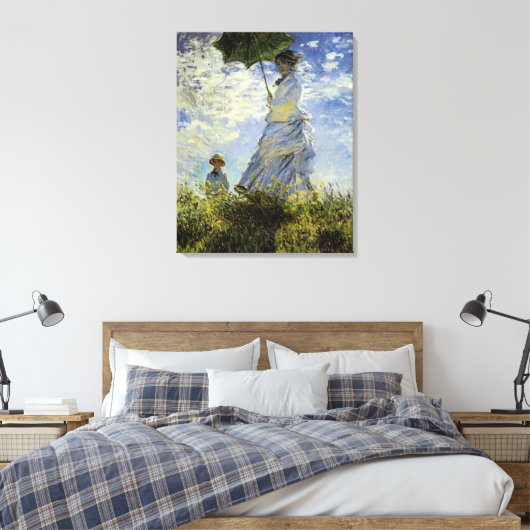 The Walk, Lady met Parasol Canvas Afdruk (Insitu (Slaapkamer))