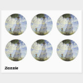 The Walk, Lady met Parasol Ronde Sticker (Vel)