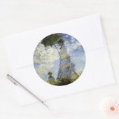 The Walk, Lady met Parasol Ronde Sticker (Envelop)