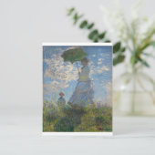 The Walk, Vrouw met Parasol (1875) Briefkaart (Staand voorkant)