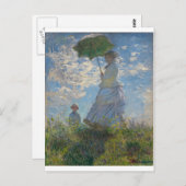 The Walk, Vrouw met Parasol (1875) Briefkaart (Voorkant / Achterkant)