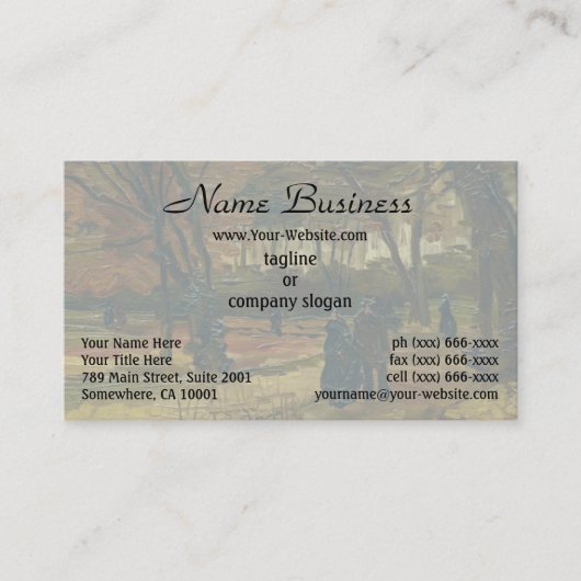 The Walker Among Autumn Leave beroemd gemaakt door Visitekaartje (Voorkant)