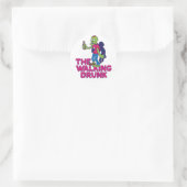 The Walking Drunk Ronde Sticker (Tas)