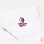 The Walking Drunk Ronde Sticker (Envelop)