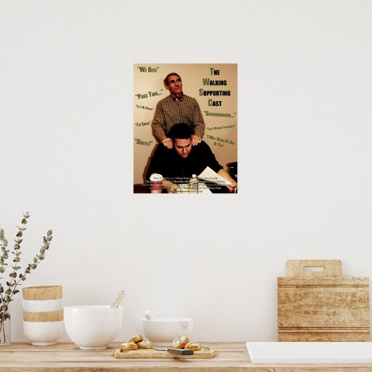 "The Walking Support Cast" — Citeert Poster (Keuken)