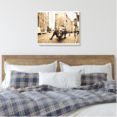 "The Wall Street Bull" Canvas Afdruk (Insitu (Slaapkamer))