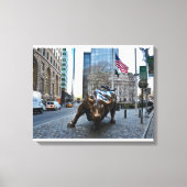 "The Wall Street Bull" Canvas Afdruk (Voorkant)