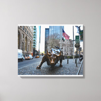 "The Wall Street Bull" Canvas Afdruk