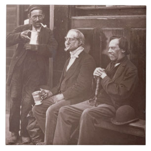 The Wall Worker, 1876-77 (houtburytype) Tegeltje