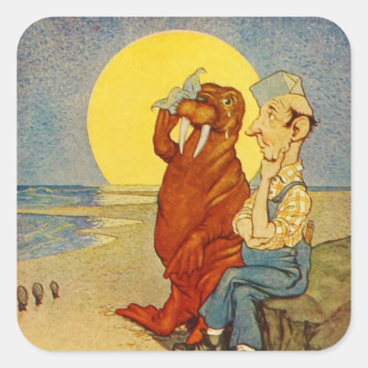 The Walrus en de Carpenter Sticker (Voorkant)