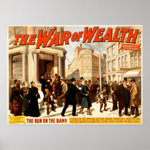The War of Wealth 1895 Theater Poster