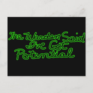 The Warden zei Funny T-shirts Gifts Briefkaart