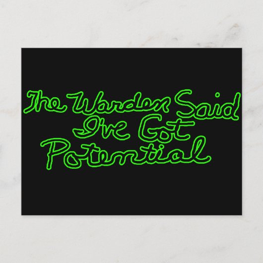 The Warden zei Funny T-shirts Gifts Briefkaart (Voorkant)