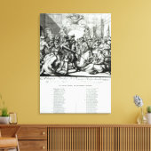 The Warming Pan Baby, c.1688 Canvas Afdruk (Insitu (Woonkamer))