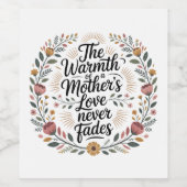 The Warmth Of A Mother's Love Never Fades Wijn Etiket (Enkel label)