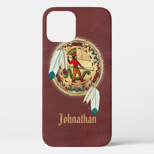 The Warrior Native American Folk Art Case-Mate iPhone Case (Achterkant)