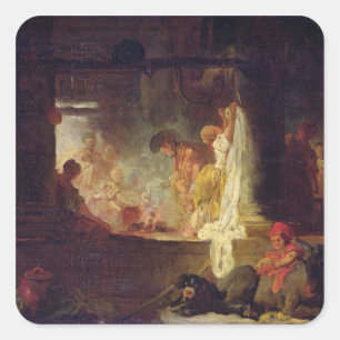 The Washerwomen, c.1759 Vierkante Sticker