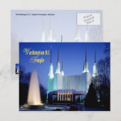 The Washington D.C. Temple in Kensington, Maryland Briefkaart (Voorkant / Achterkant)