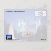 The Washington D.C. Temple in Kensington, Maryland Briefkaart (Achterkant)