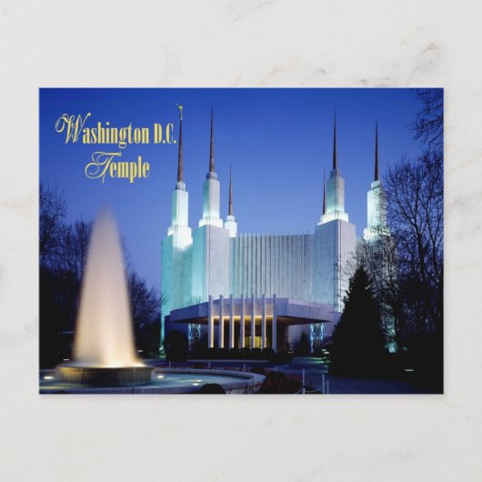 The Washington D.C. Temple in Kensington, Maryland Briefkaart (Voorkant)