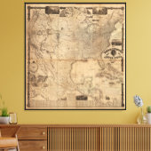 The Washington Map of the United States (1861) Canvas Afdruk (Insitu (Woonkamer))