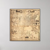 The Washington Map of the United States (1861) Canvas Afdruk (Voorkant)