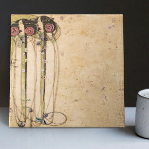 The Wassail Mackintosh Art Deco wanddecoratie 3/3 Tegeltje