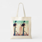 The Watcher On The Wire Tote Bag (Achterkant)