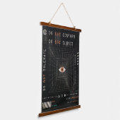 The Watcher - Techno-Brutalist Streetwear Design Hangend Wandkleed (Gebogen)