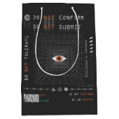 The Watcher - Techno-Brutalist Streetwear Design Medium Cadeauzakje (Voorkant)