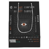 The Watcher - Techno-Brutalist Streetwear Design Medium Cadeauzakje (Achterkant)