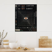 The Watcher - Techno-Brutalist Streetwear Design Poster (Keuken)