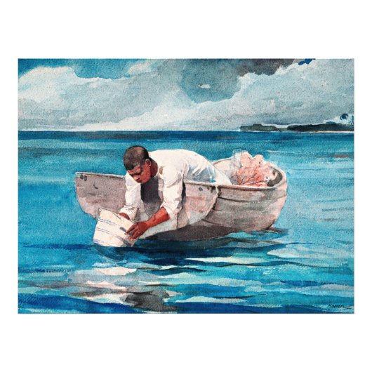 The Water Fan, beroemde kunst van Winslow Homer, Foto Afdruk (Voorkant)