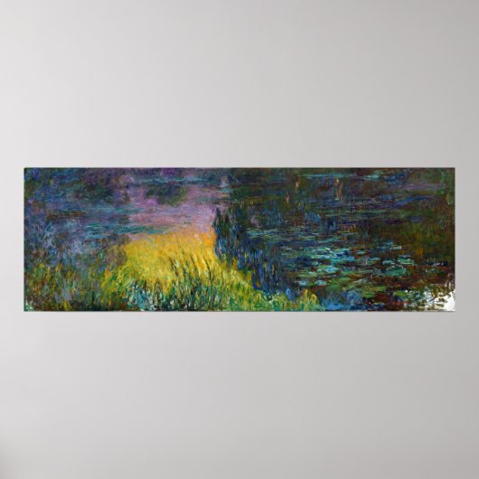 The Water Lilies - Setting Sun, Claude Monet, 1916 Poster (Voorkant)