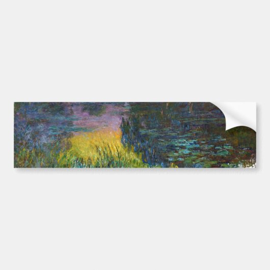 The Water Lilies - Setting Sun, Claude Monet Bumpersticker (Voorkant)