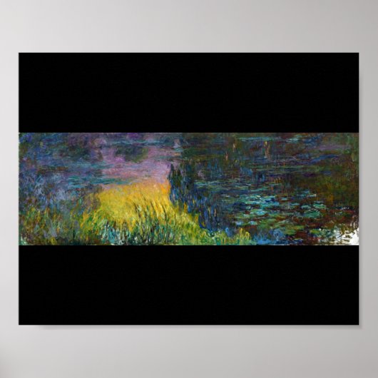 The Water Lilies - Setting Sun, Claude Monet Poster (Voorkant)