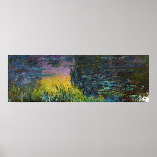 The Water Lilies - Setting Sun, Claude Monet Poster (Voorkant)