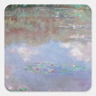 The Water Lily Pond (Clouds) (1903) Claude Monet Vierkante Sticker